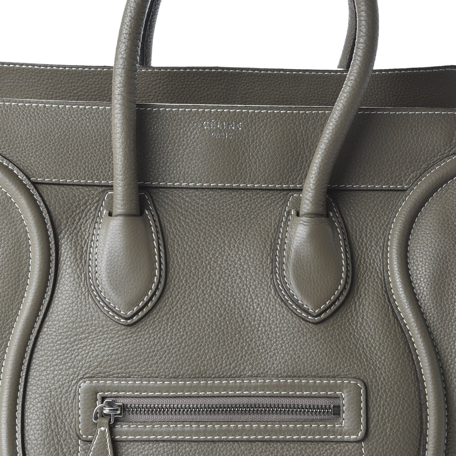 Celine Pebbled Calfskin Mini Luggage Souris 9 of 9