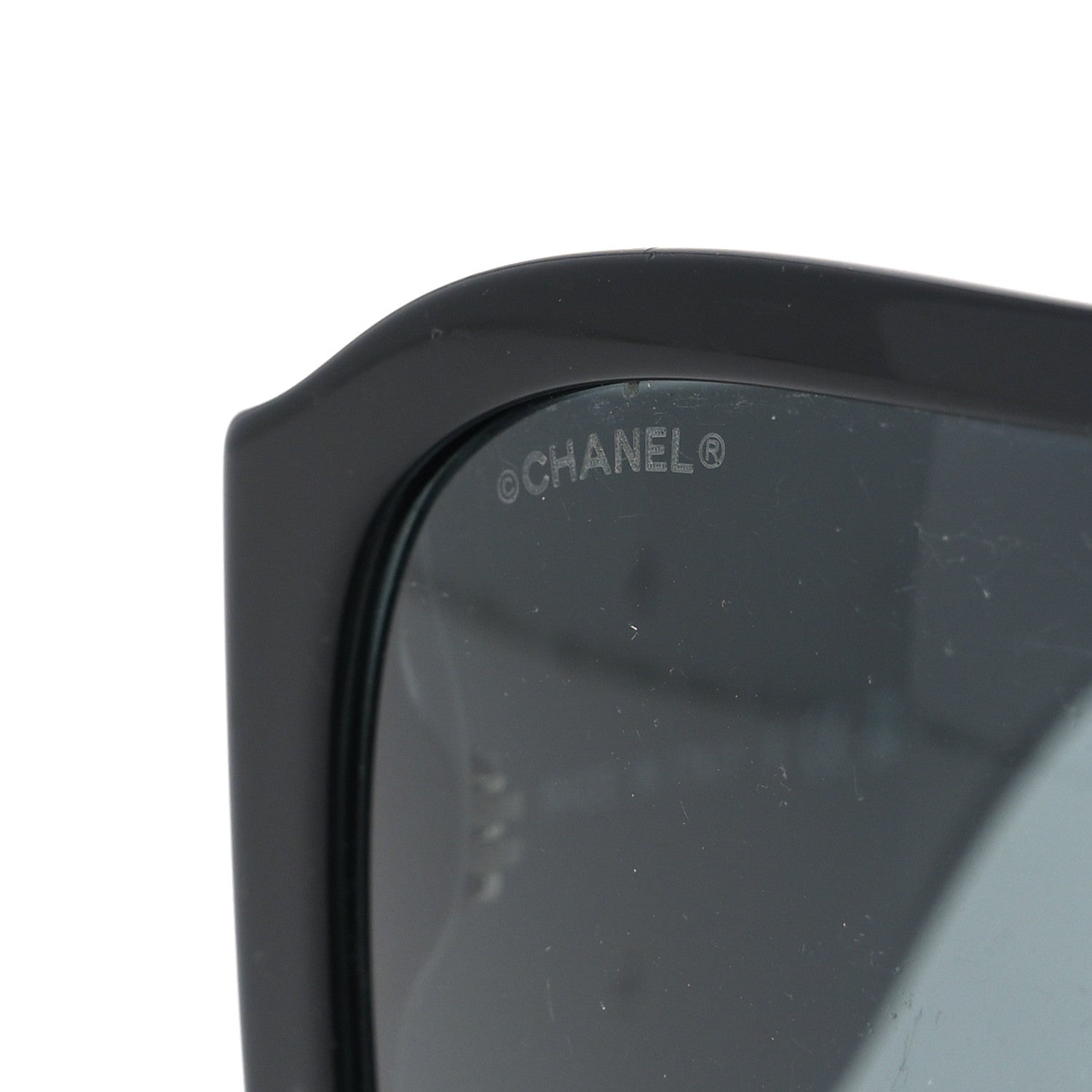 Chanel Acetate Crystal CC Shield Sunglasses 5466-B-A Black 7 of 7