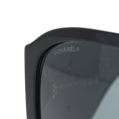 Chanel Acetate Crystal CC Shield Sunglasses 5466-B-A Black 7 of 7