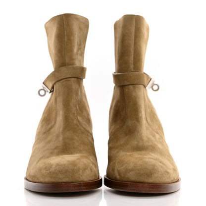 Hermes Suede Frenchie 50 Ankle Boots 41 Beige Gobi 2 of 8