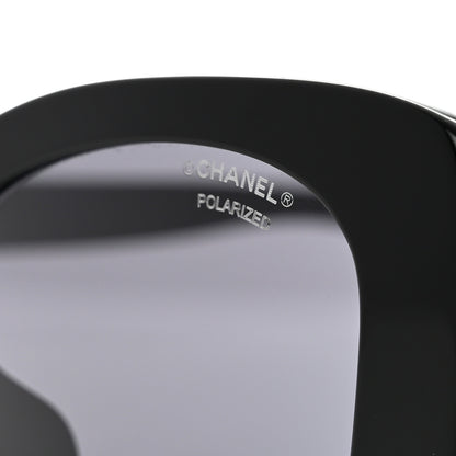 Chanel Acetate Strass Polarized Square Sunglasses 5422-B Black 7 of 8