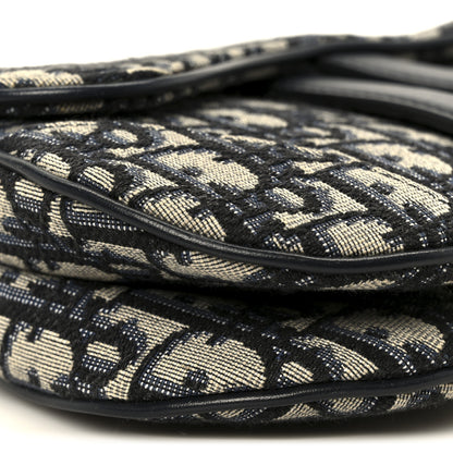 Christian Dior Oblique Mini Saddle Bag Blue 9 of 10