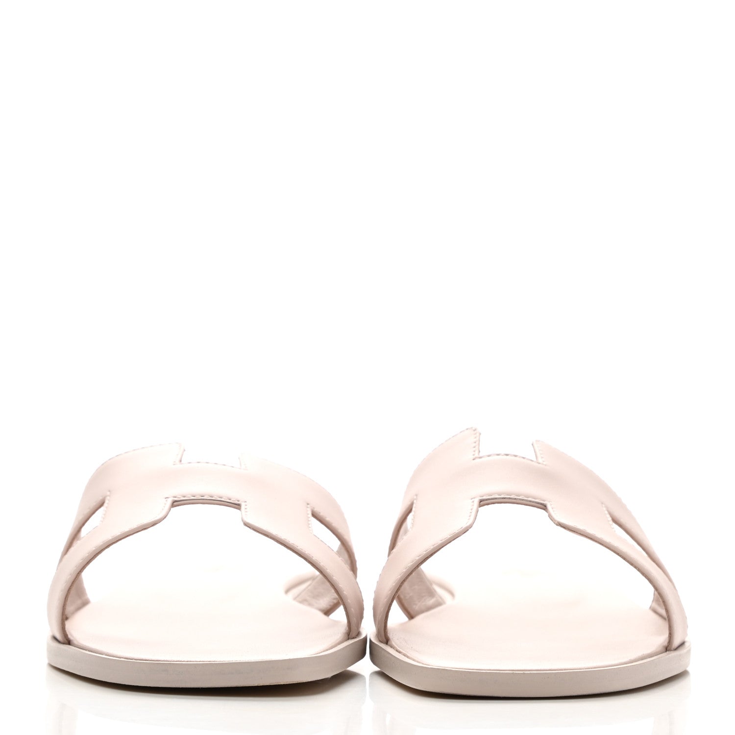 Hermes Box Calfskin Oran Sandals 39 Rose Pale 2 of 8