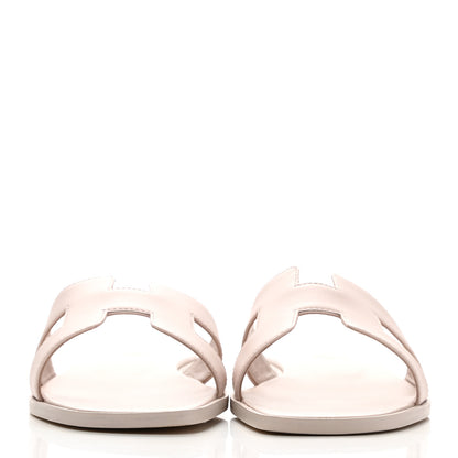 Hermes Box Calfskin Oran Sandals 39 Rose Pale 2 of 8