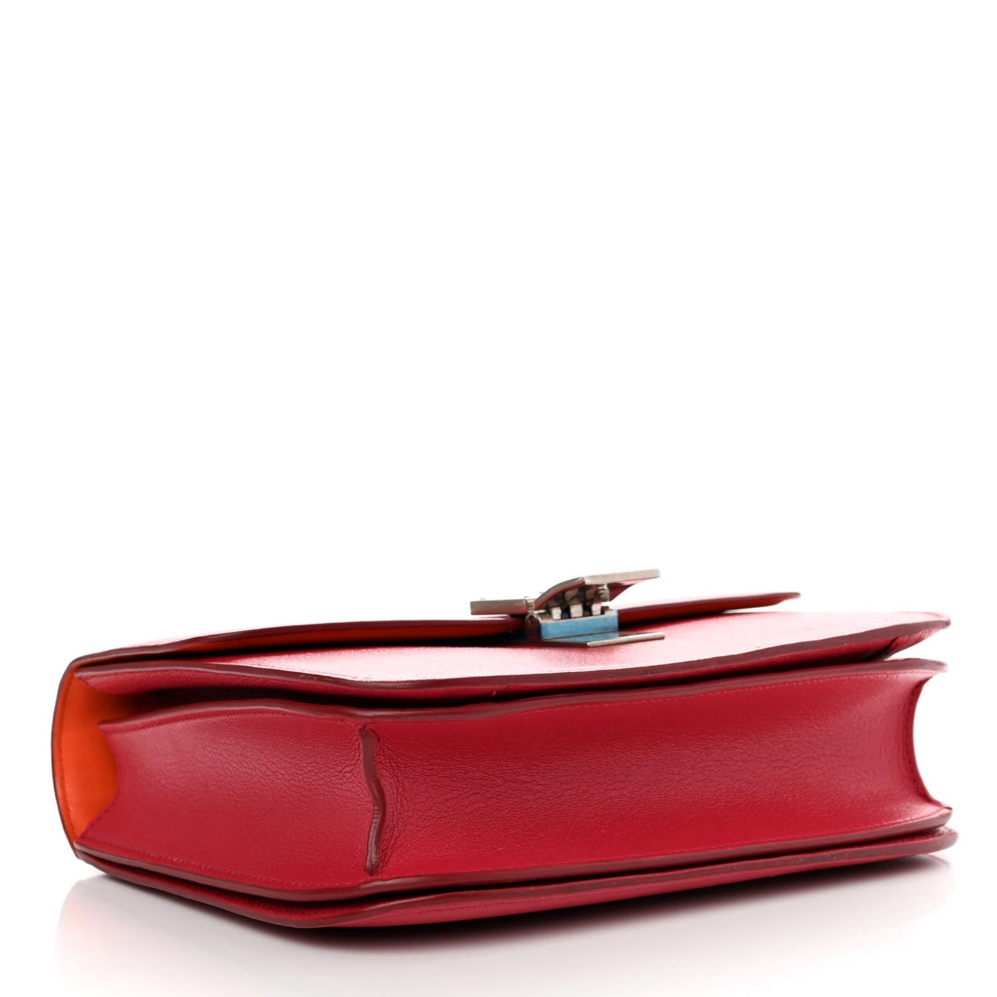 Goatskin Medium Classic Box Flap Bag Dark Pink