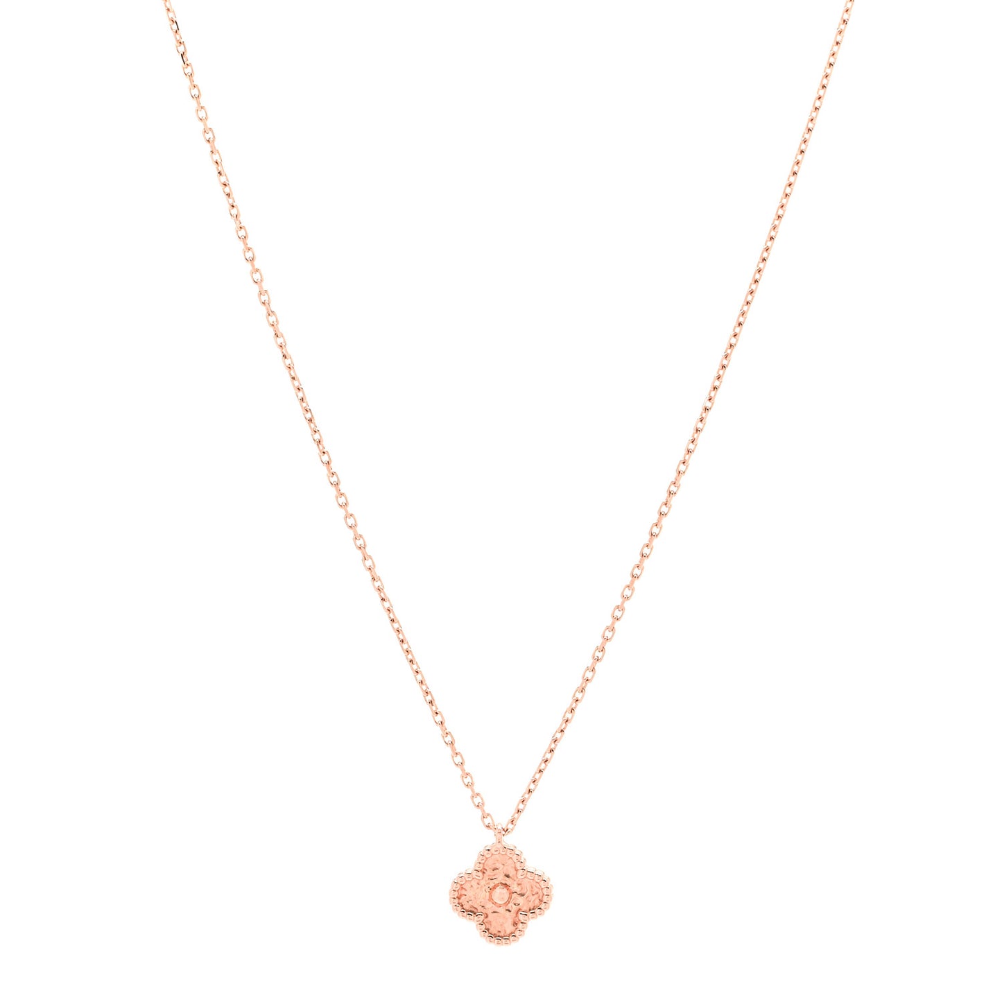 18K Rose Gold Sweet Alhambra Pendant Necklace