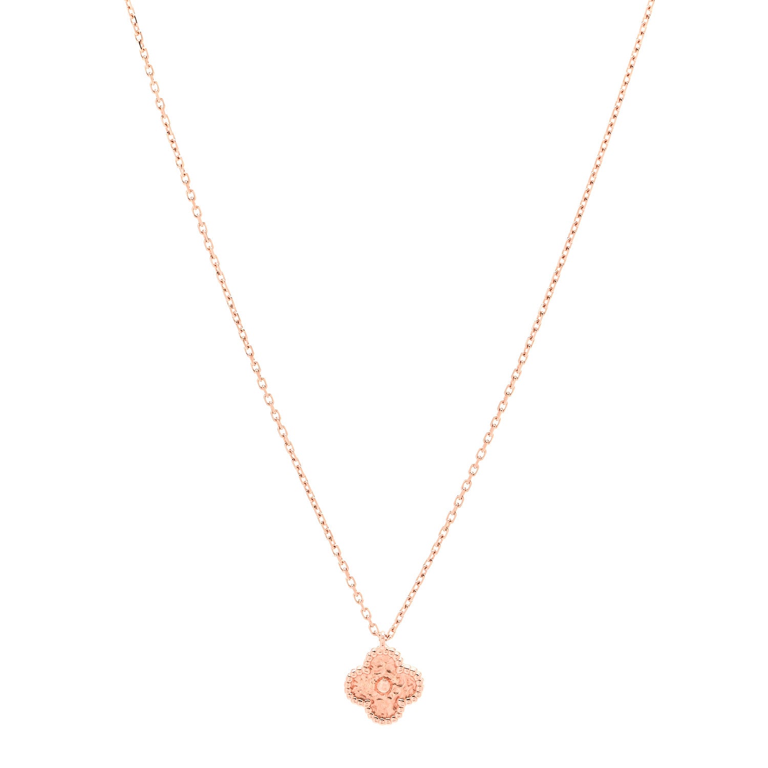 Van Cleef & Arpels 18K Rose Gold Sweet Alhambra Pendant Necklace 1 of 6
