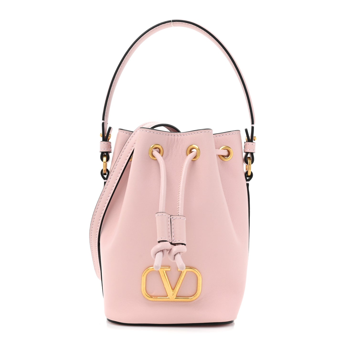 Nappa Mini VLogo Signature Bucket Bag Water Lilac