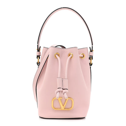 Valentino Garavani Nappa Mini VLogo Signature Bucket Bag Water Lilac 1 of 9