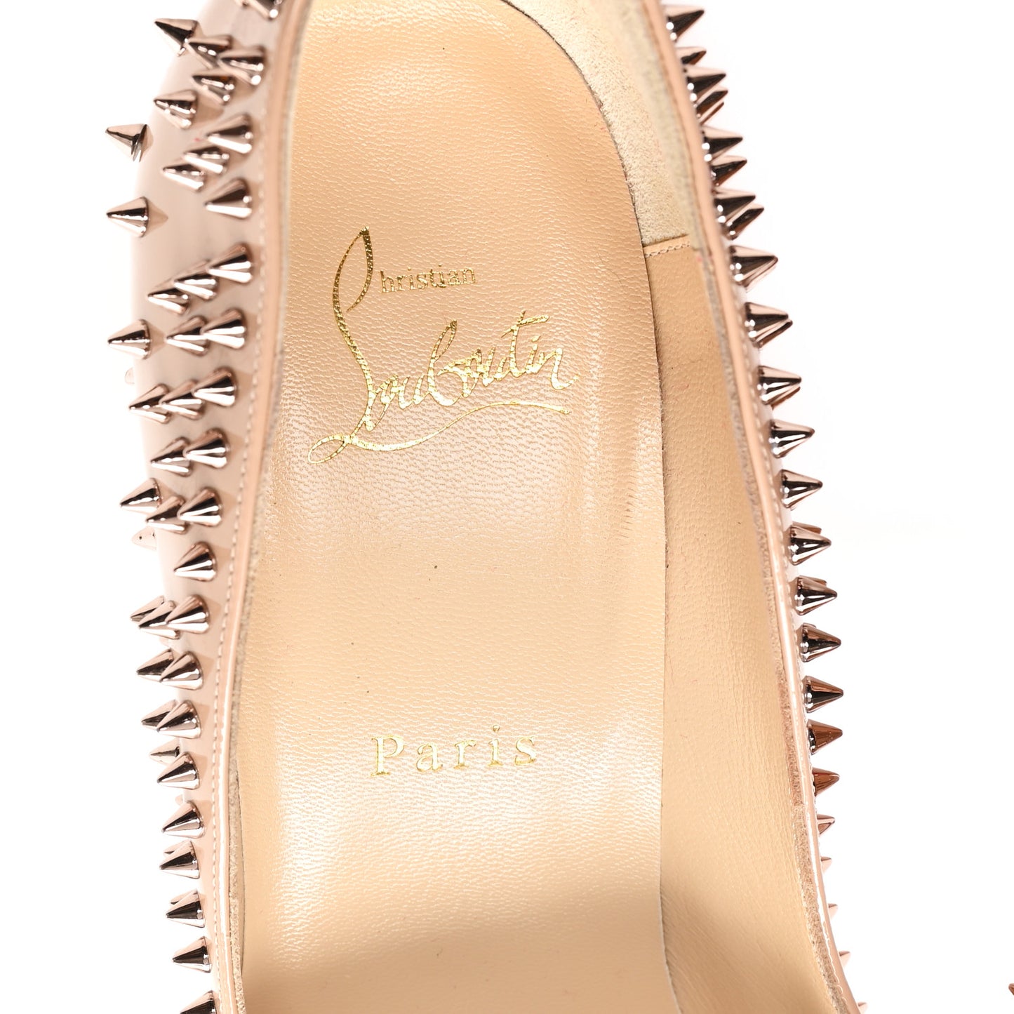 Patent Studded Escarpic 100 Pumps 39 Dou Dou Gold Rose