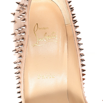 Christian Louboutin Patent Studded Escarpic 100 Pumps 39 Dou Dou Gold Rose 8 of 9