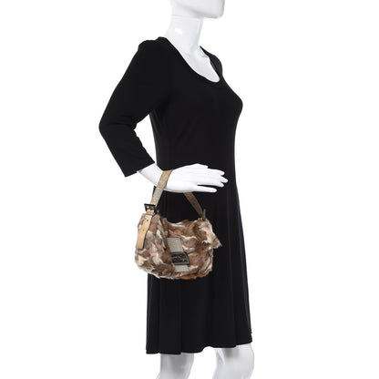 Fendi Rabbit Fur Crystal Baguette 2 of 9