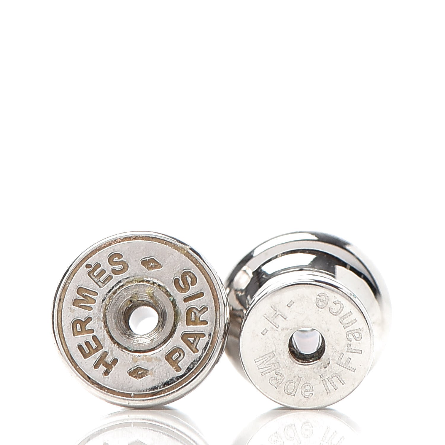 Hermes Palladium Lacquered Pop H Earrings Rose Extreme 4 of 5