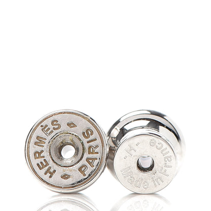 Hermes Palladium Lacquered Pop H Earrings Rose Extreme 4 of 5