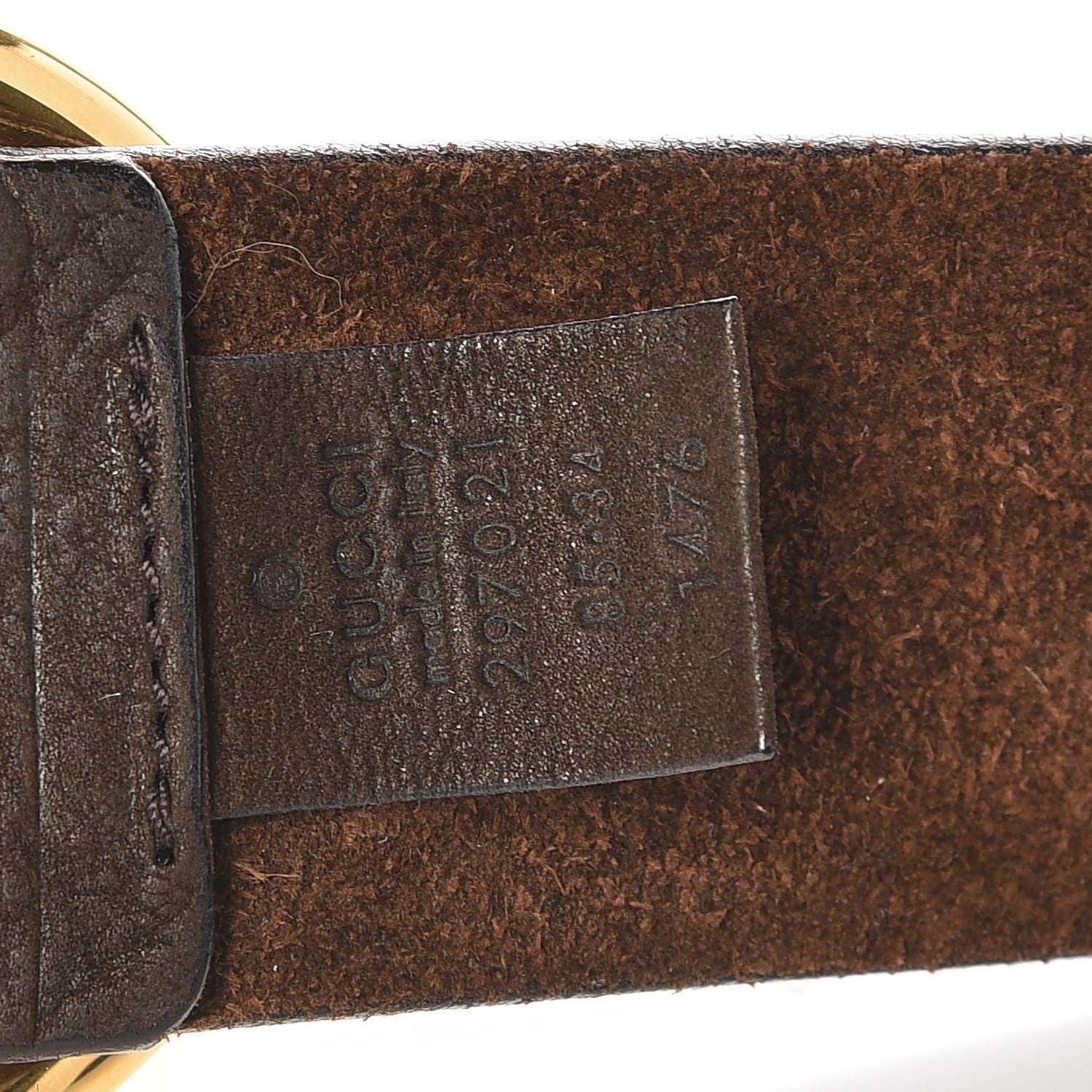 Gucci Calfskin Horsehead Buckle Belt 85 34 Brown 4 of 6
