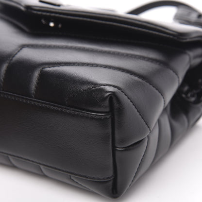 Saint Laurent Calfskin Y Quilted Monogram Toy Loulou Crossbody Bag Black 9 of 10