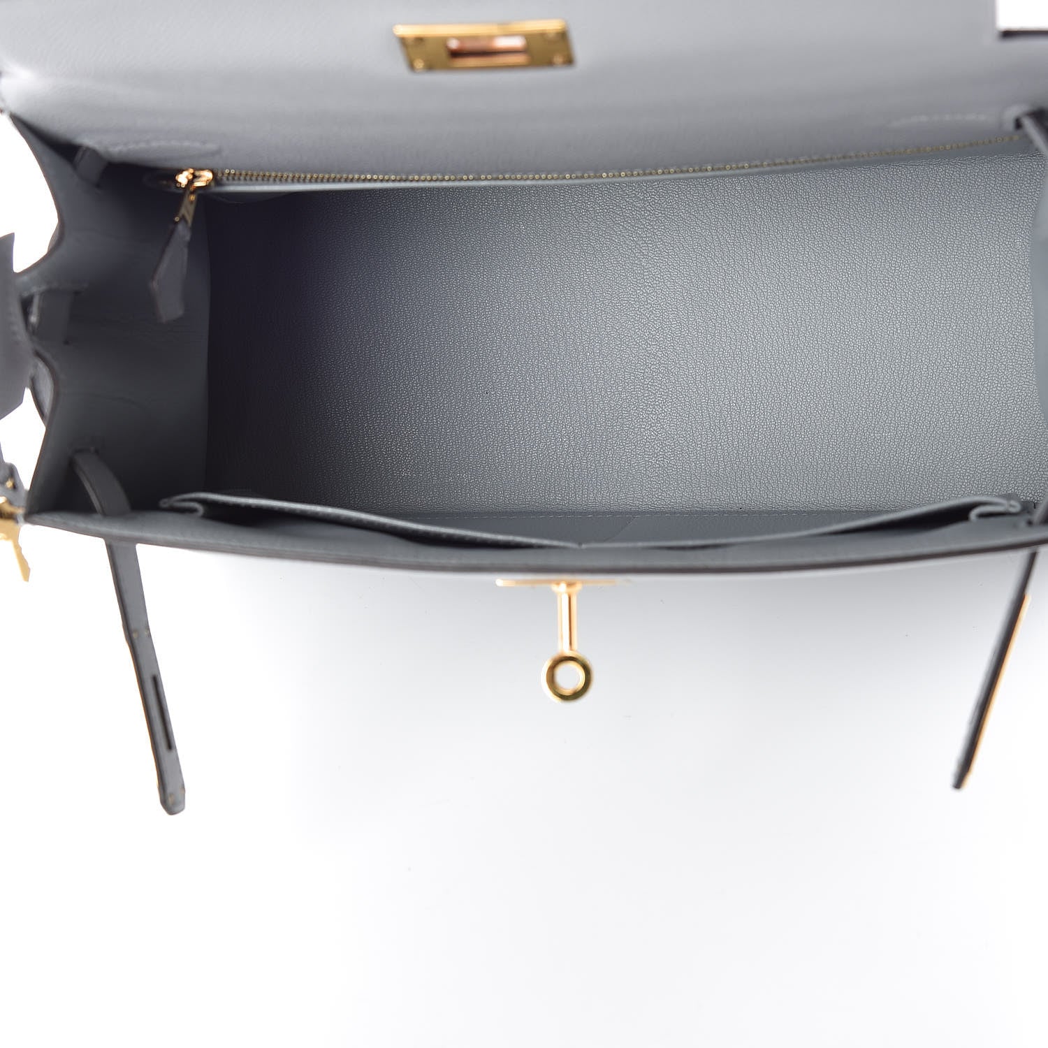 Hermes Epsom Kelly Sellier 28 Bleu Glacier 10 of 34