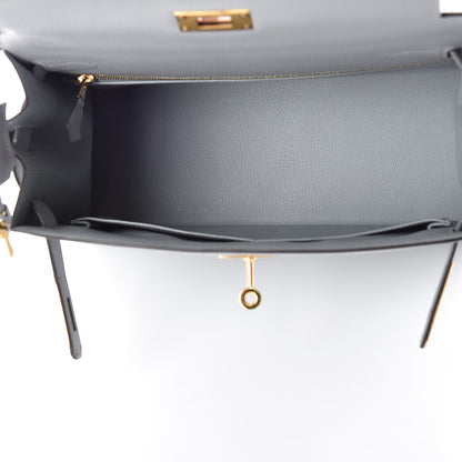 Hermes Epsom Kelly Sellier 28 Bleu Glacier 10 of 34