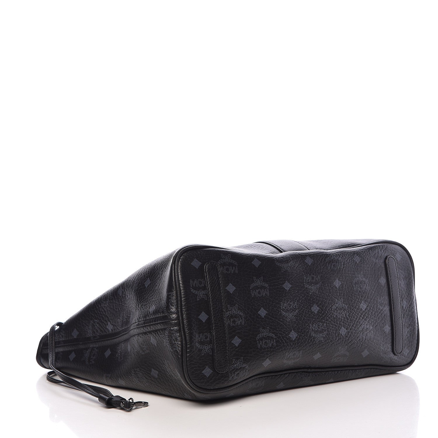 MCM Visetos Medium Liz Reversible Shopper Tote Black 7 of 20