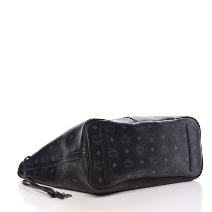 MCM Visetos Medium Liz Reversible Shopper Tote Black 7 of 20