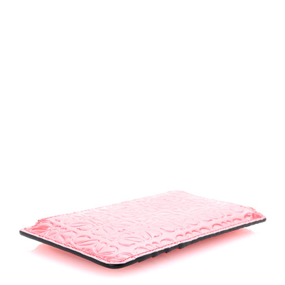 Loewe Shiny Calfskin Embossed Repeat Coin Card Holder Pink 4 of 7
