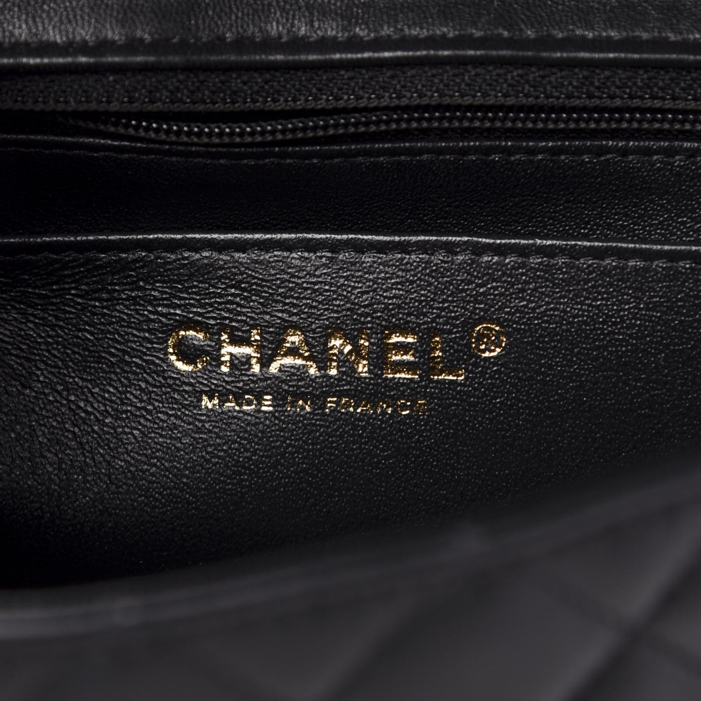 Lambskin Quilted Mini Rectangular Flap Black