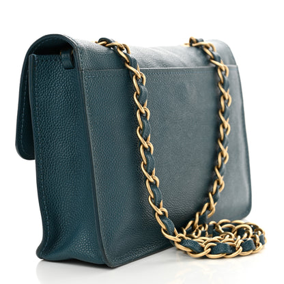 Chanel Caviar Medium Flap Blue 3 of 12