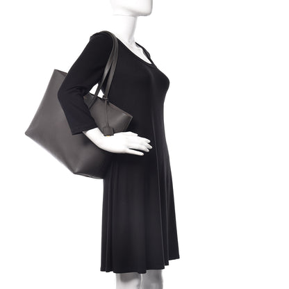 Saint Laurent Calfskin Large Shopping Tote Dark Grey 2 of 12