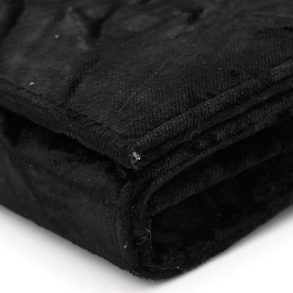 Saint Laurent Textured Velour Monogram Chain Wallet Black 12 of 13