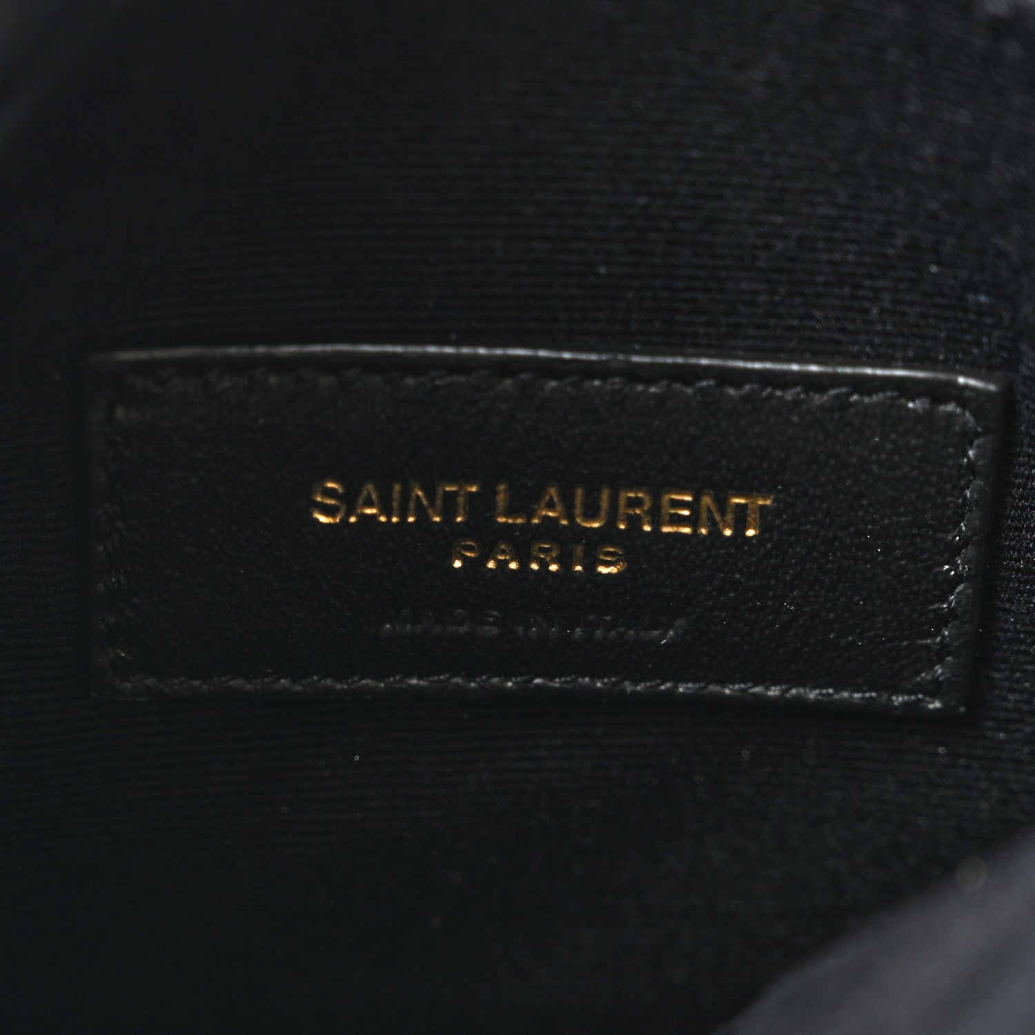 Saint Laurent Grain De Poudre Chevron Monogram Bill Pouch Black 6 of 8