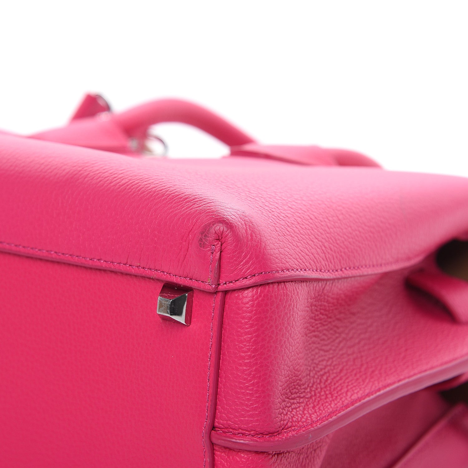 MCM Grained Calfskin Medium Milla Tote Beetroot Pink 14 of 16