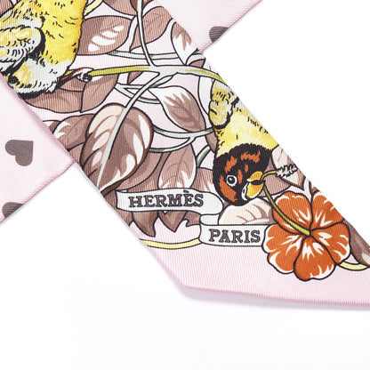 Hermes Silk Jungle Love Love Twilly Rose Pale Etoupe 2 of 4