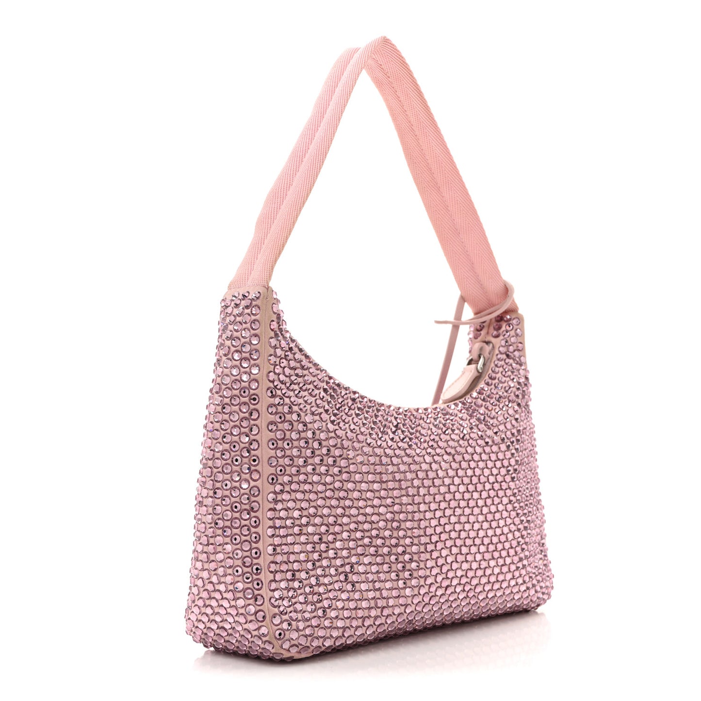 Satin Crystal Mini Re-Edition 2000 Bag Alabastro