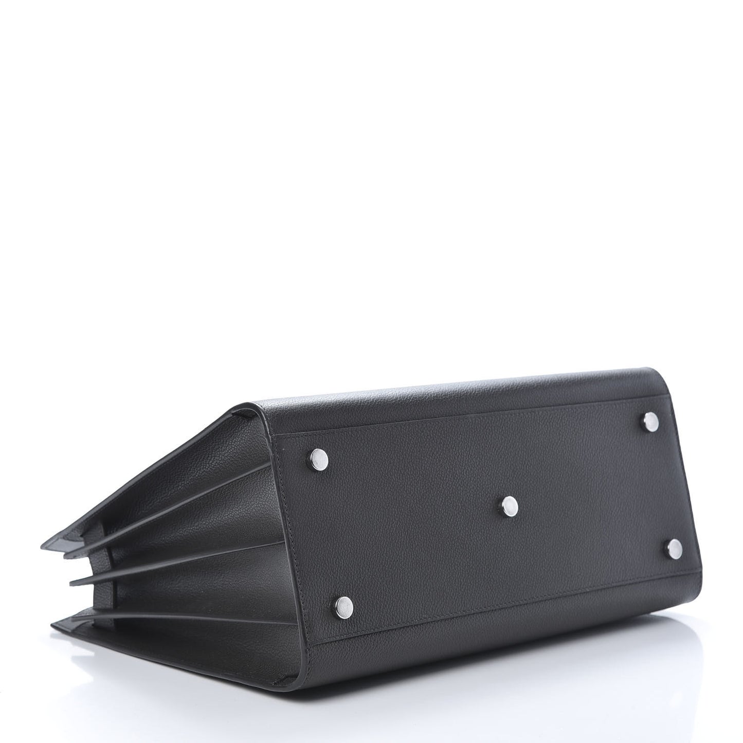 Grained Calfskin Small Sac De Jour Coal