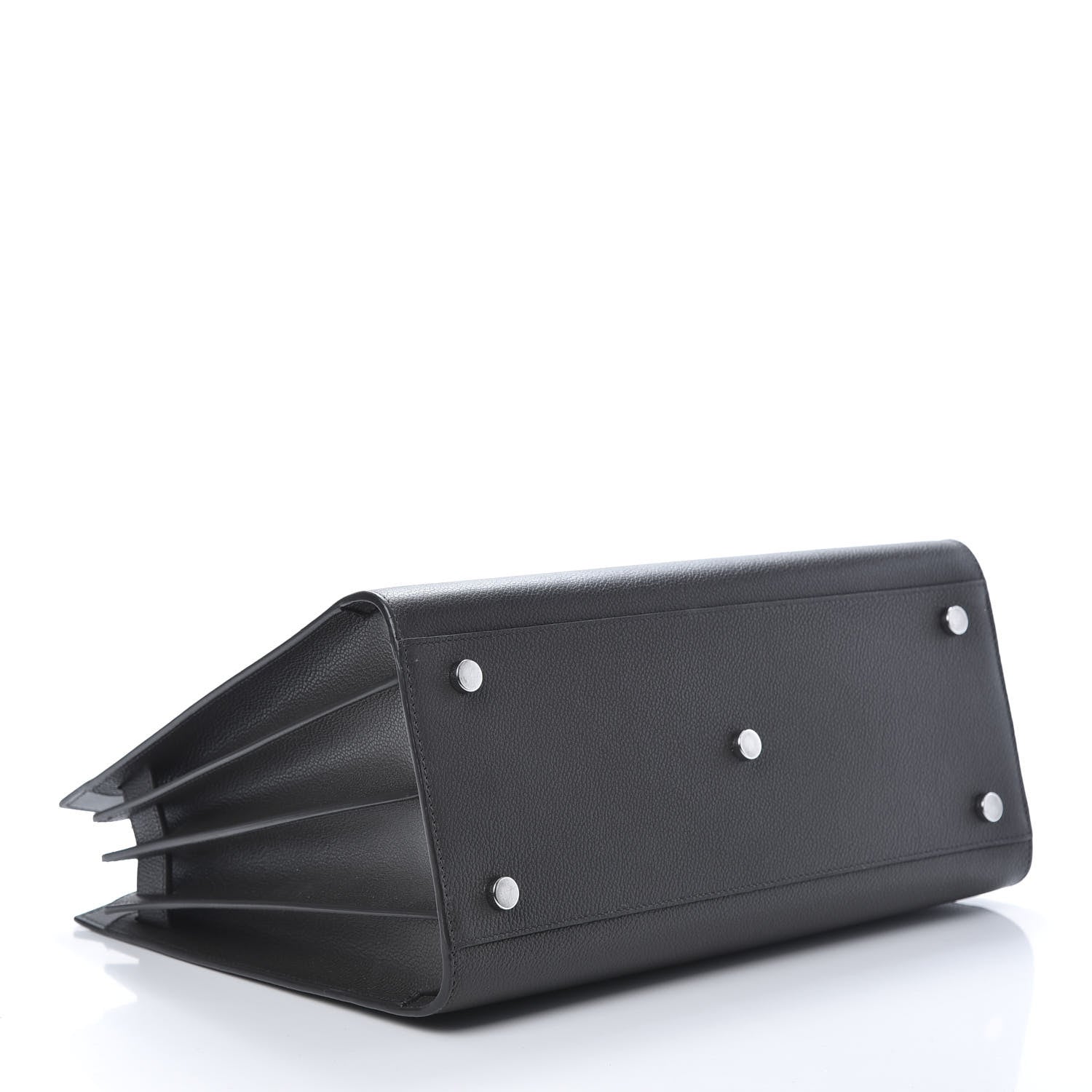 Saint Laurent Grained Calfskin Small Sac De Jour Coal 3 of 9