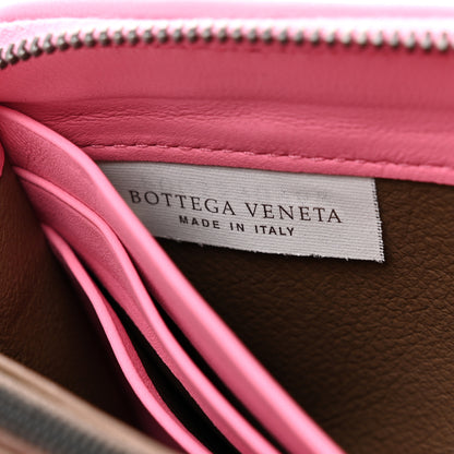 Bottega Veneta Nappa Intrecciato Zip Around Wallet Pink 7 of 8