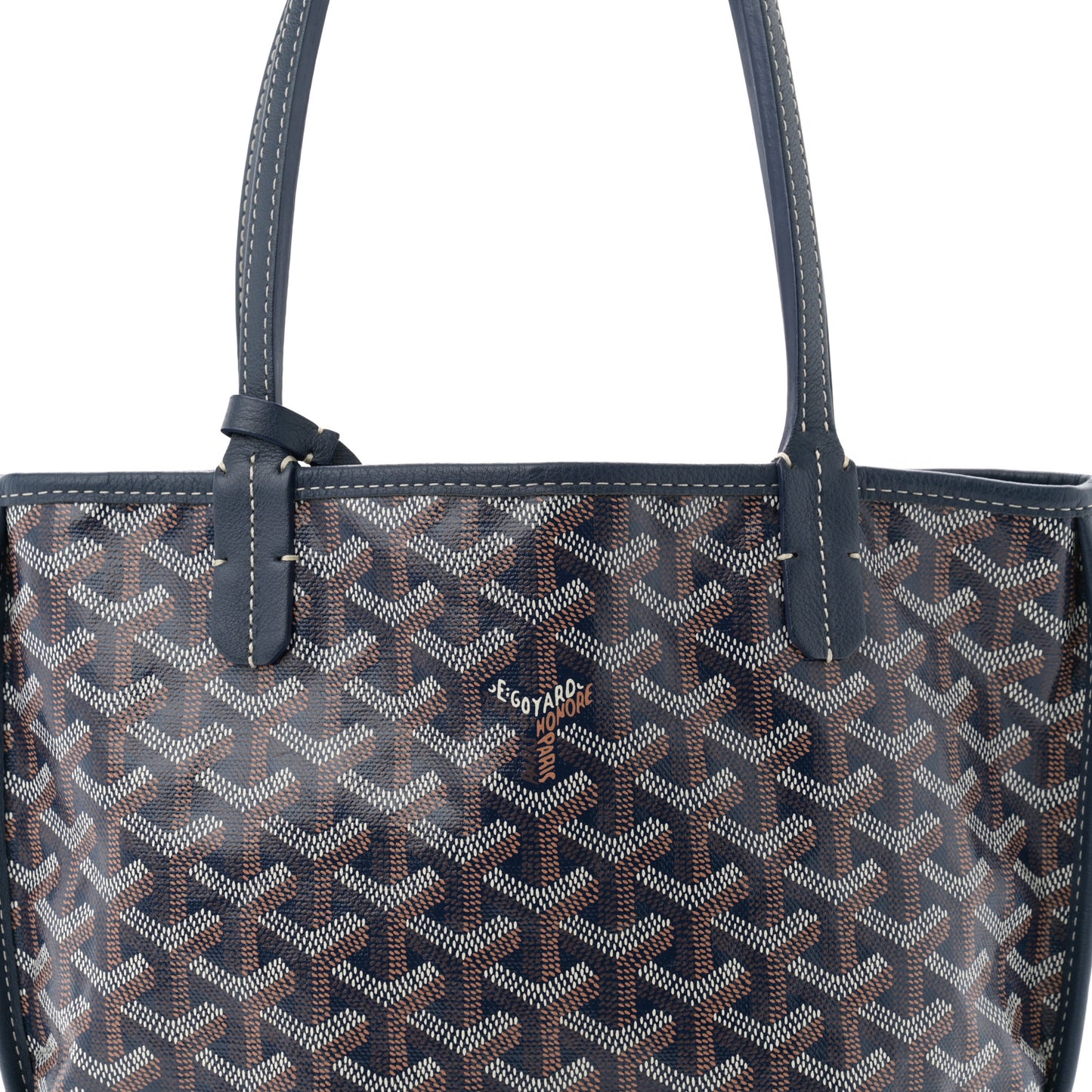 Goyardine Reversible Mini Anjou Navy