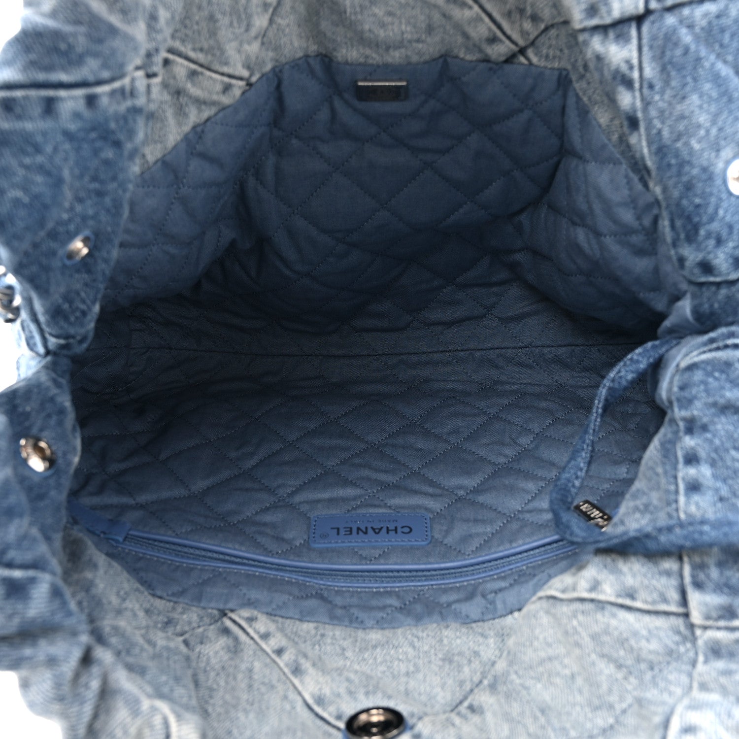 Chanel Denim Quilted Small Chanel 22 Blue 6 of 11