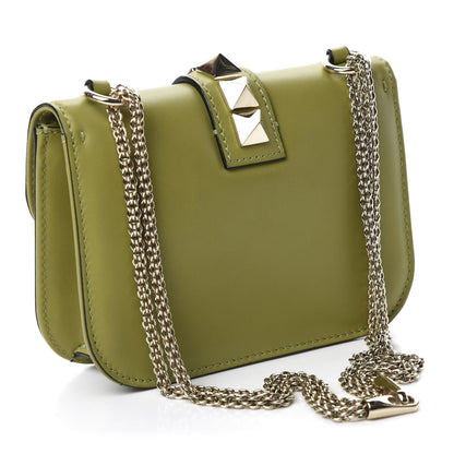 Valentino Garavani Vitello Small Glam Lock Rockstud Flap Green 3 of 13