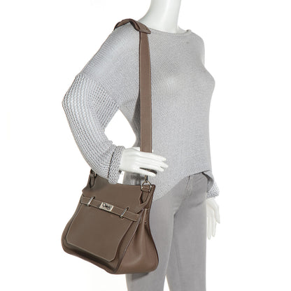Hermes Taurillon Clemence Jypsiere 34 Etoupe 2 of 20