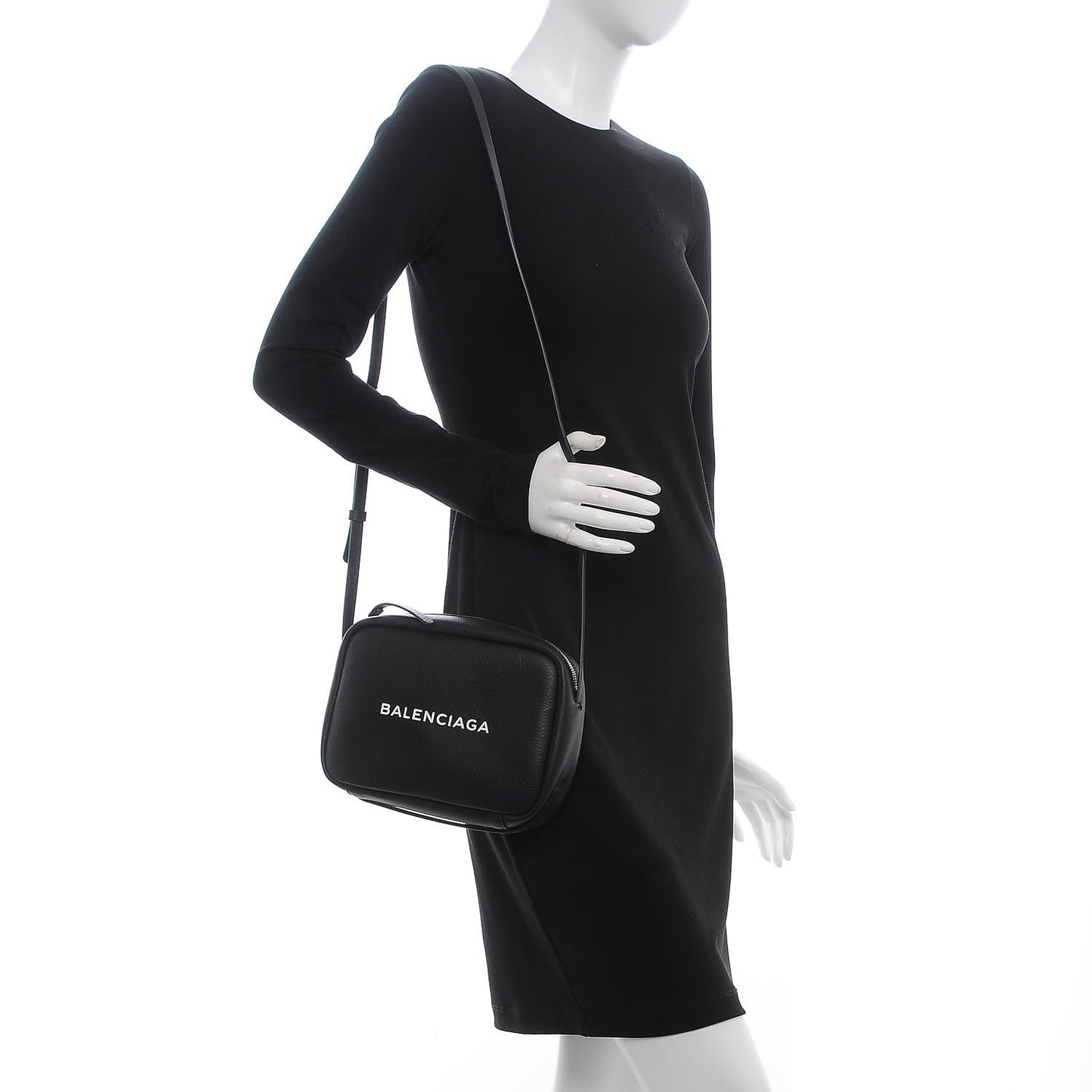 Calfskin Logo S Everyday Camera Bag Black