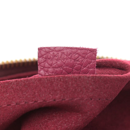 Louis Vuitton Damier Ebene Cuir Taurillon Hyde Park Fuchsia 7 of 16