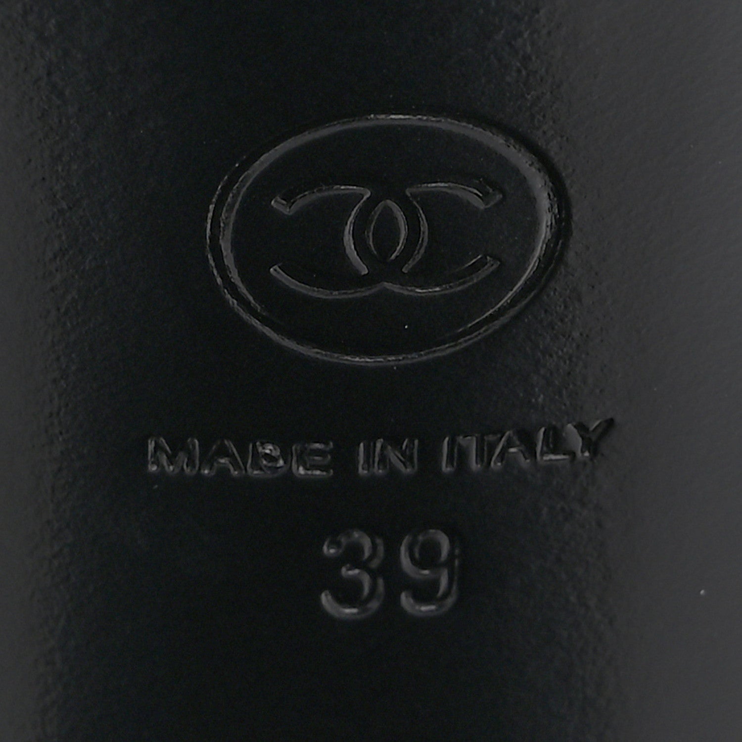 Chanel Lambskin Logo Platform Sandals 39 Black 8 of 11