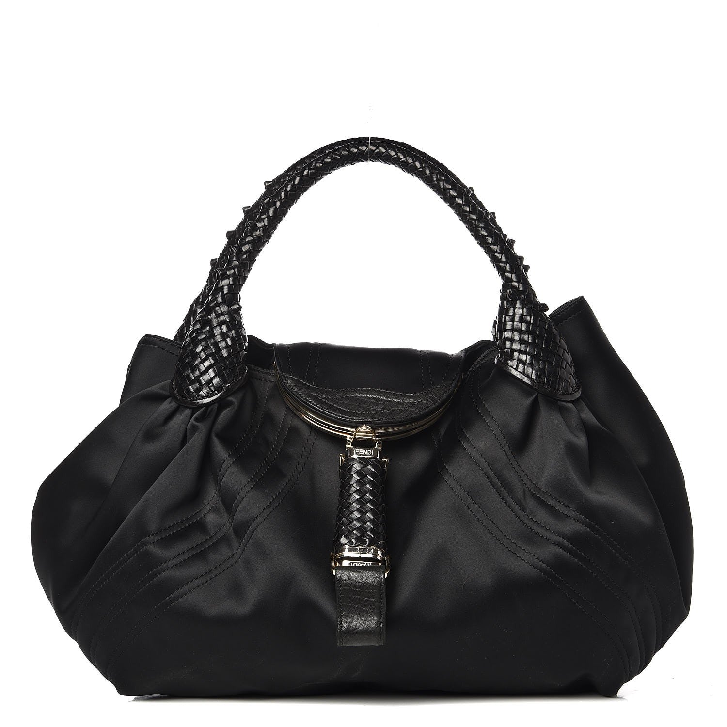 Fendi Satin Nappa Spy Black 1 of 8