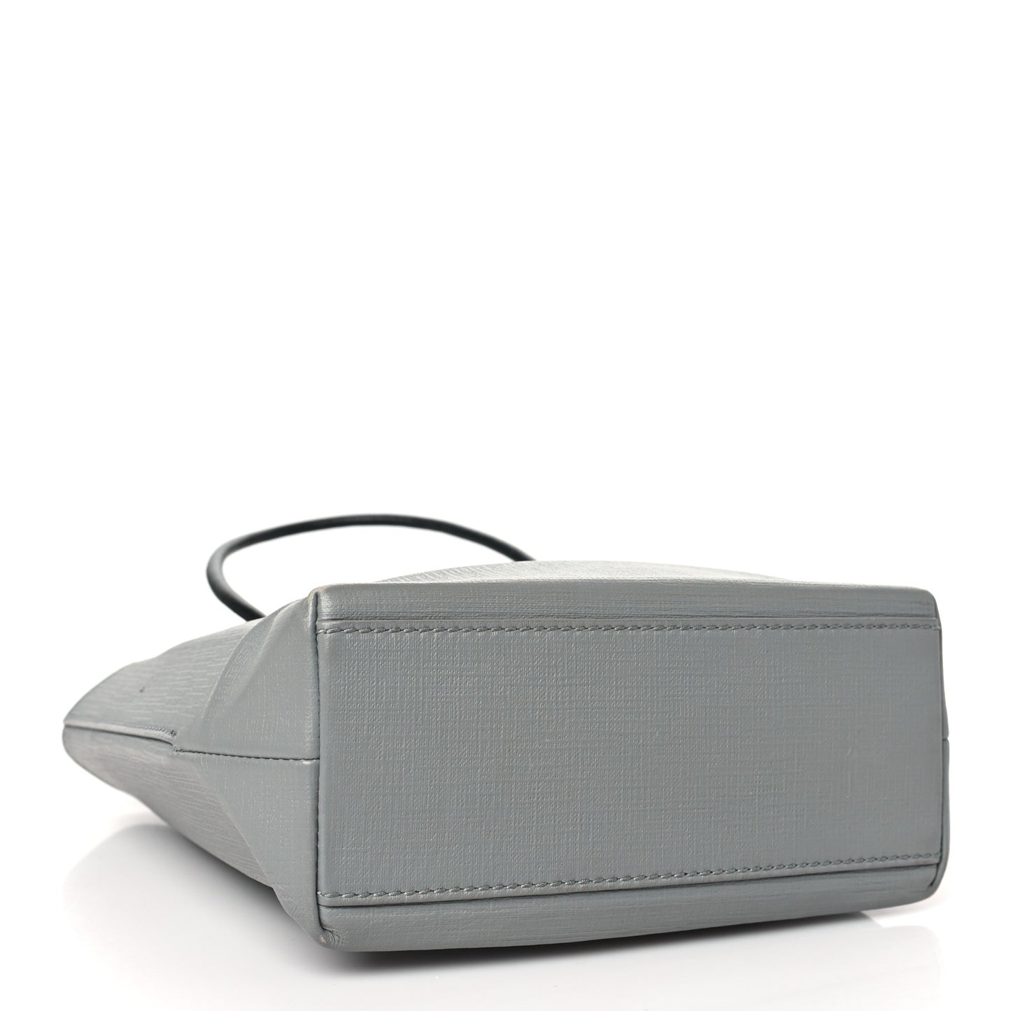 Calfskin Logo XXS Shopping Tote Gris Fossile
