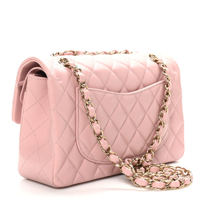 Chanel Lambskin Quilted Small Double Flap Light Pink 4 of 11