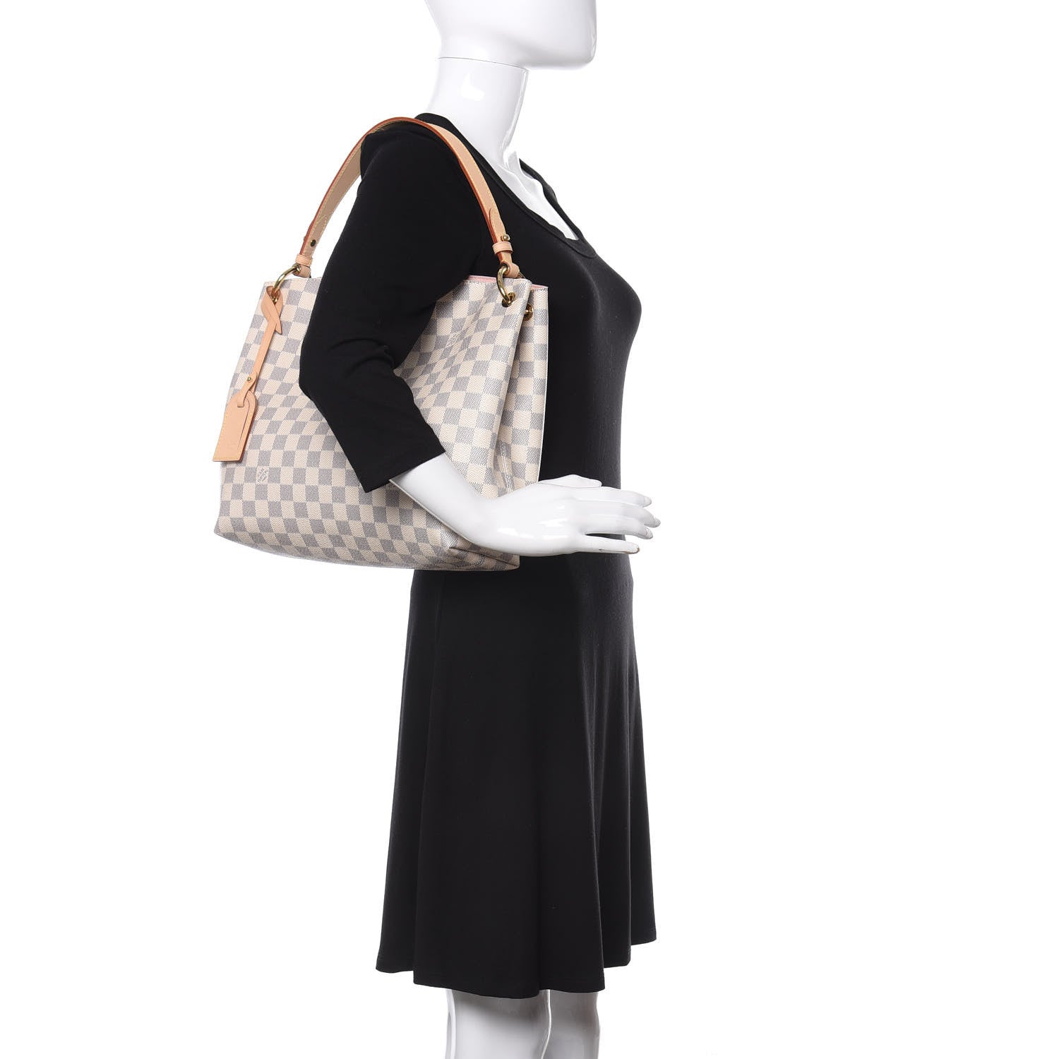Louis Vuitton Damier Azur Graceful PM Rose Ballerine 2 of 12