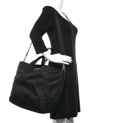 Prada Nylon Vela Shopping Tote Black 3 of 11