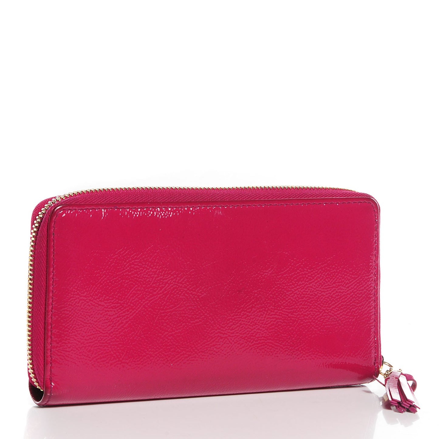 Patent Soho Zip Around Wallet Bright Bougainvillea