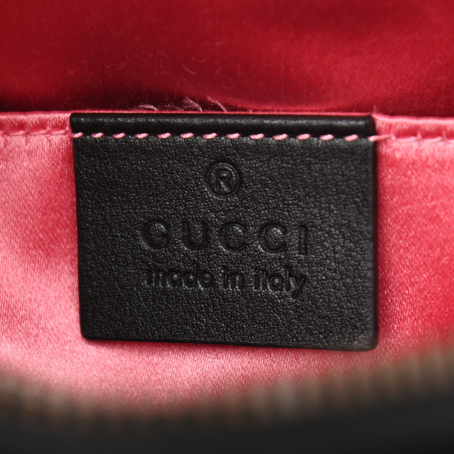 Gucci Velvet Matelasse Small GG Marmont Chain Shoulder Bag Black 6 of 10